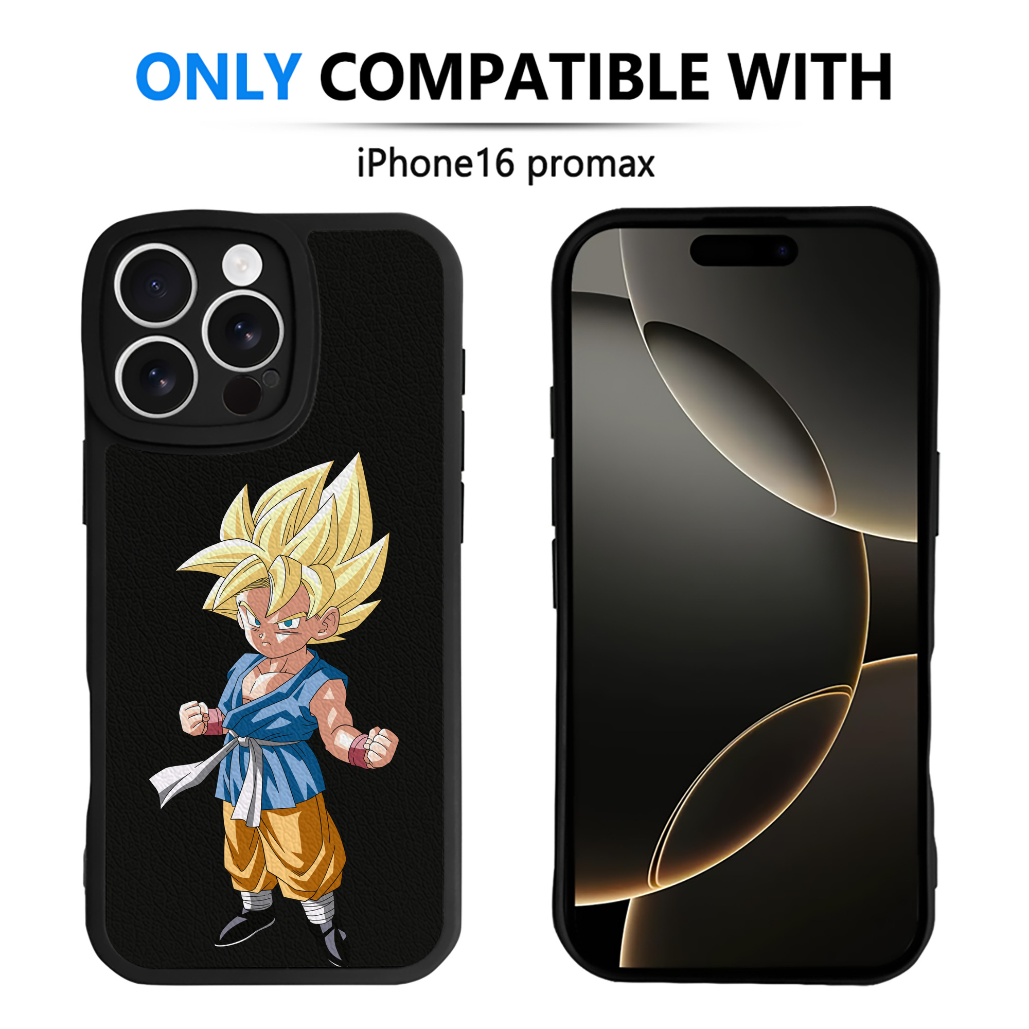 （画像用） ドラゴンボール 孫 悟飯（そんごはん）DRAGON BALL Son Gohan 【iPhone 16シリーズ対応】シリコンスマホケース（レザー調） 材質：シリコン